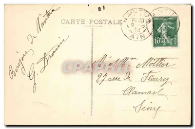 Nantua — Widok z Maria-Mâtre i Monts d'Ain — kolekcja F.V. n°518 — Rewers