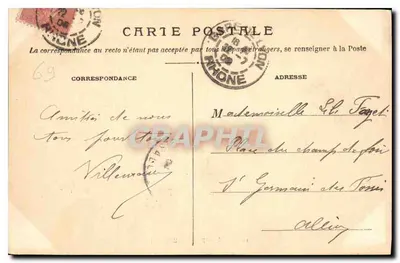 LYON — Fontaine Bartholdi — S.F. n°30 — Verso