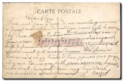 Lyon — Place des Terreaux — Hotel de Ville e Fontaine Bartholdi — Verso