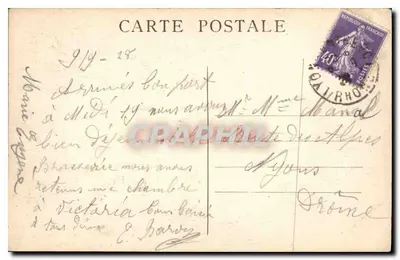 Lyon — Plac Belcour — Widok z Fourvière — Rewers