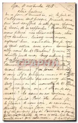 LYON — Abside de Fourvière — Carrier, Editor, Depositado — Verso