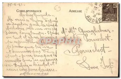 Lyon - A Place des Terreaux — LL. n° 320 — Verso