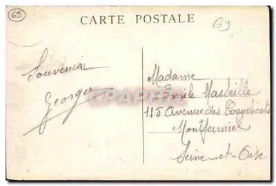 Plaats der Cordeliers - Paleis van de Bourse — Lyon Illustré — M.F. — Achterkant