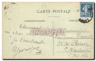 LYON — Pałac Sztuk — Ogród Muzeum — « Centauroida i Faun » — Rewers