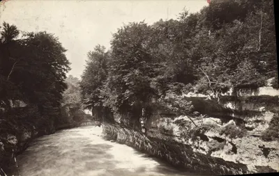 Gorges do Ródano — sob Bellegarde — editor Lévy e Neubriner, Paris, n° 01
