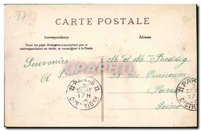 Coulommiers — Castelo de Montanglaust — Editor F.P.D. — Verso