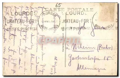 Lourdes — La Basilique — Carrache, n° 70 — Rewers