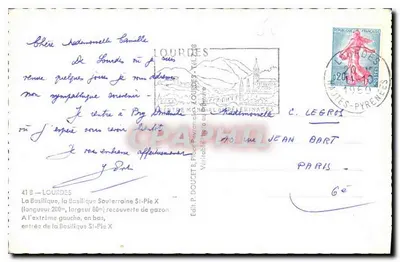 Lourdes — Basilica e parco — Edlux — Verso