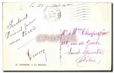 Lourdes — Bazylika — Wyd. P. Douret, nr 66 — Rewers