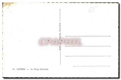 Lourdes — A Virgem Coroada — Edit. P. Doucet, Lourdes — Verso
