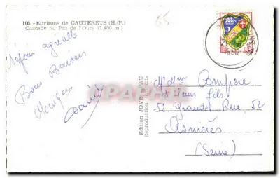 Cascades Pas de l'Ours — W okolicach Cauterets (H.P.) — Wydawnictwo Jove Pau — Rewers