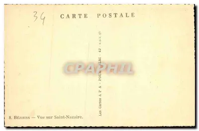 Béziers — Vista sobre Saint-Nazaire — APA — Verso