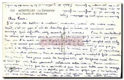Montpellier — A Catedral e a Faculdade de Medicina — Edição de Victor Béatrice — Verso