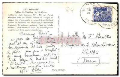 Kościół św. Nazareza i św. Celza — Portal — Wydawnictwo E.T.A.P. - 4, Rue du Boulou - PARIS — Rewers