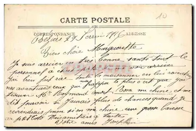 Béziers — Vista do Plateau — Editor: Especialidade dos Magasins Modernes, n° 39 — Verso