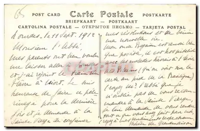 Lourdes — Widok na Bazylikę i Gave z Villa Notre-Dame de Sion — ND Phot. — Rewers