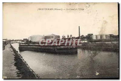 Frontignan (Hérault) — O Canal e a Fábrica — editor Ouvrira