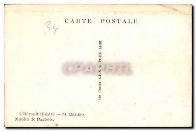 Młyn w Bagnols — Bagnols-sur-Cèze — L'Hérault Illustré — Rewers