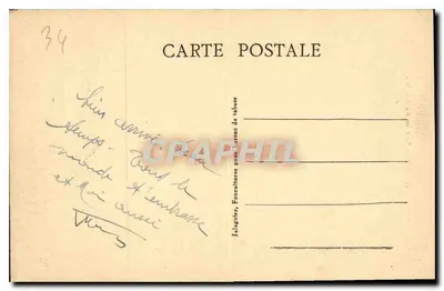 Montpellier — Fontanna Trzech Urodzonych — Wydawca: Calagutier, Towarzystwo dla biur tabakowych — Rewers