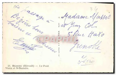 Béziers — Die Alte Brücke und Saint-Nazaire — Verlag APA — Rückseite