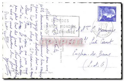 Lourdes — Bazylika i zamek — Les Éditions E. Quinault, n° 6 — Rewers