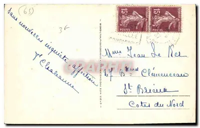 Argelès-Gazost — As Margens do Arrieulat — editor Cie des Arts Photographiques de Stassbourg — Verso