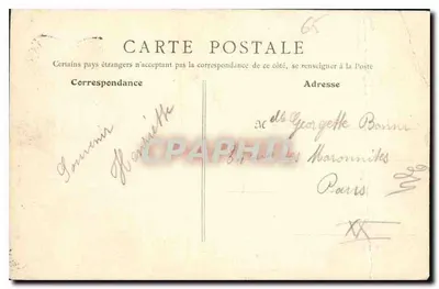 Bilhete postal antigo Lourdes H Pyr Embarcadère do Lago — Verso