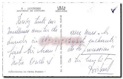 Lourdes — panoramische uitzicht en sanctuarium — IRIS MEXICHROME, n°6 — Achterkant