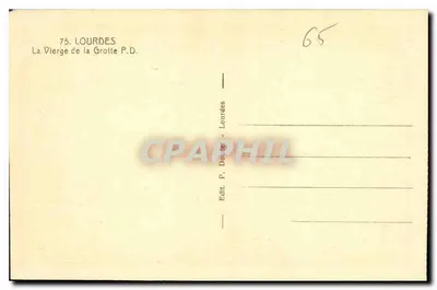 Nossa Senhora da Gruta — Lourdes — Editor P. Douge — Verso