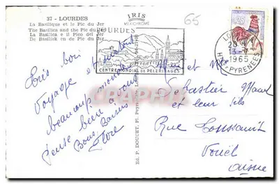 Lourdes — Basilica e Pic du Jer — Editore IRIS — Verso