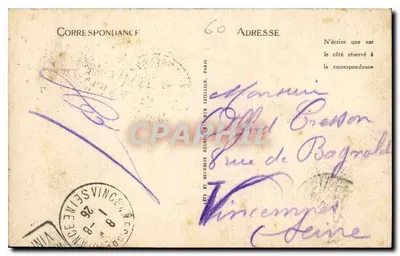 Compiègne — Plac Hôtel de Ville — I.L. wydawca — Rewers