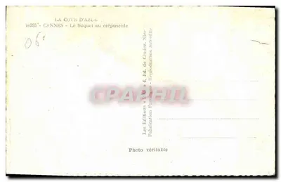 Cannes — Le Suquet w zachodzie — Wydawnictwo « La Côte d'Azur » nr 505 — Rewers