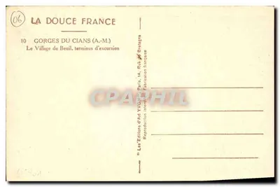 O Village de Beuil — Gorges do Cians (A.-M.) — Éditions d'Art Yvon, Paris — Verso