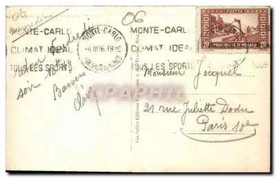 Nizza - De Promenade des Anglais en het Paleis van de Jetée -n°302 — Achterkant