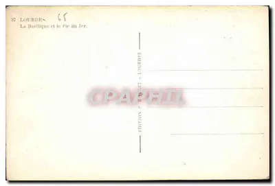 Lourdes — A Basílica e o Pie du Jer — Edição P. BOURDET - Lourdes — Verso