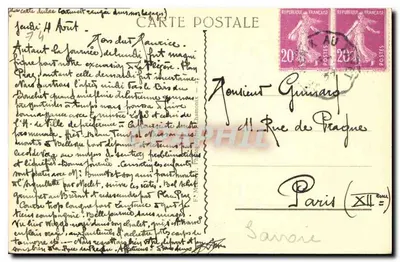 Chamonix — Na drodze do Plan de l'Aiguille — Photo Monnier — Rewers
