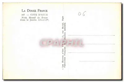 Nizza — Giardino di Alberto I — La Douce France, n°203 — Verso