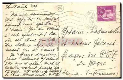 Juan-les-Pins — Vista Geral — editor A.R.E. n° 160 — Verso
