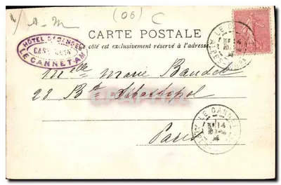Cannes (A.M.) — Wyspa Saint-Honorat, Zamek forteczny — P. L. Maillen, wyd., Cannes — Rewers