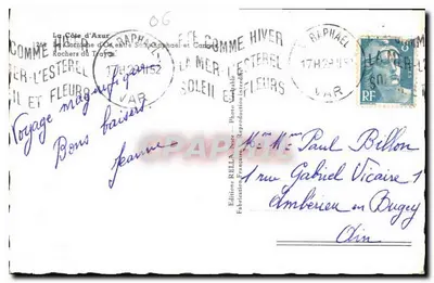 Rochos do Trayan — A Côte d'Azur — Edições Rella — Verso