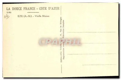 Eze (A.M.) - Stara domowa — Wydawnictwo Art YVON, 14, Rue de Bretagne — Rewers