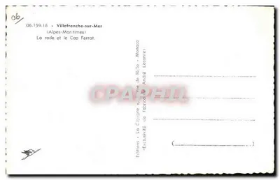 A enseada e o Cabo Ferrat — Villefranche-sur-Mer — Edições La Clavière — Verso