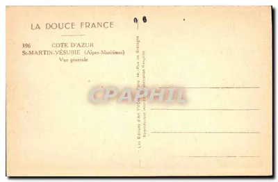 St-Martin-Vésubie — Vista geral — Les Éditions d'Art Yvon, Paris — Verso
