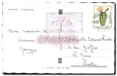 Monte-Carlo — Monaco — A. Leconte, druk. w Paryżu — Rewers