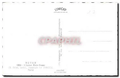 Royan - A Igreja Nossa Senhora — (G. Gillet, arquiteto) — Lumicap — Verso