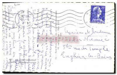 Zamknięty zamek św. Honorata — Wyspa Lérins — wydawca Rcal-Photo — Rewers