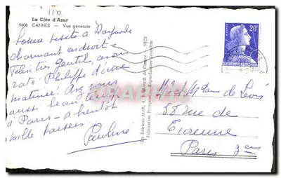 Cannes — Widok ogólny — Wydawnictwo MAR, 4, Édouard de Cimiez — Rewers