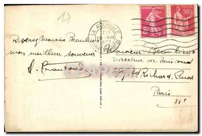 La Rochelle — Duża Godzina i pomnik Admirała Duperré — nr 38 — Rewers