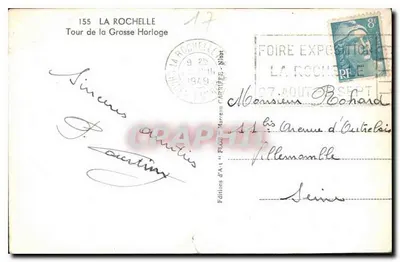 La Rochelle — Tour de la Grosse Horloge — Éditions d'Art 'Flor' — Rewers