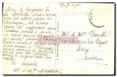 La Rochelle — Torre Saint-Nicolas — A Entrada do porto — editor Real-Photos, n° 230 — Verso